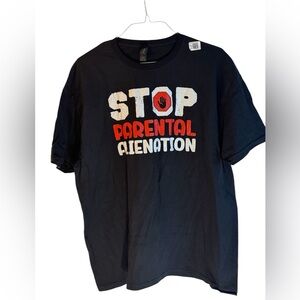 Stop Parental Alienation SZ 2XL NWT. Gildan Soft style shirt.